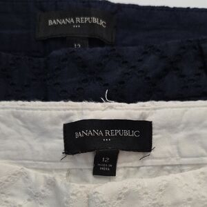 Banana Republic Women's White Textured Shorts